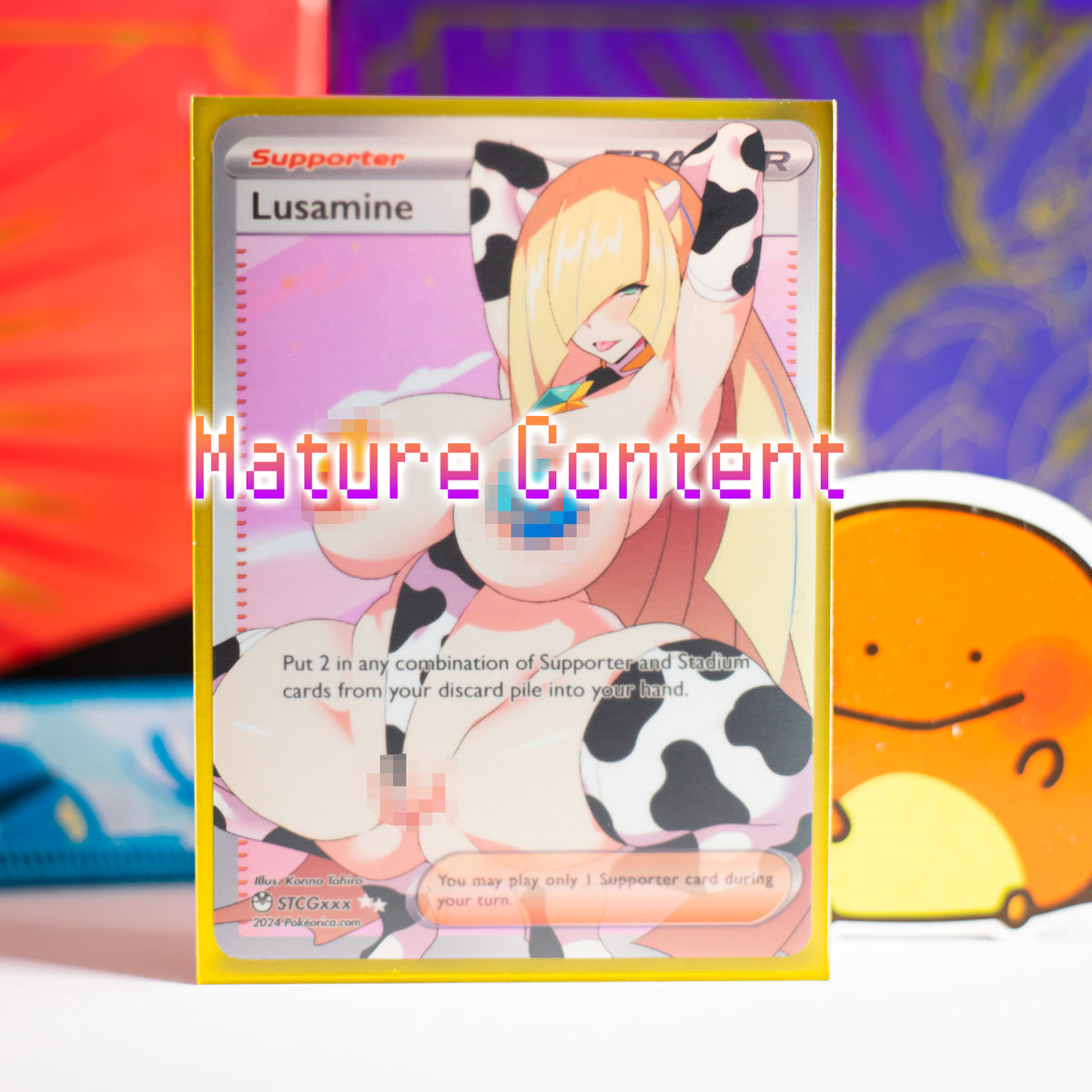Custom Holographic Full Art Lusamine