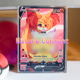 Custom Holographic Full Art Braixen V Card