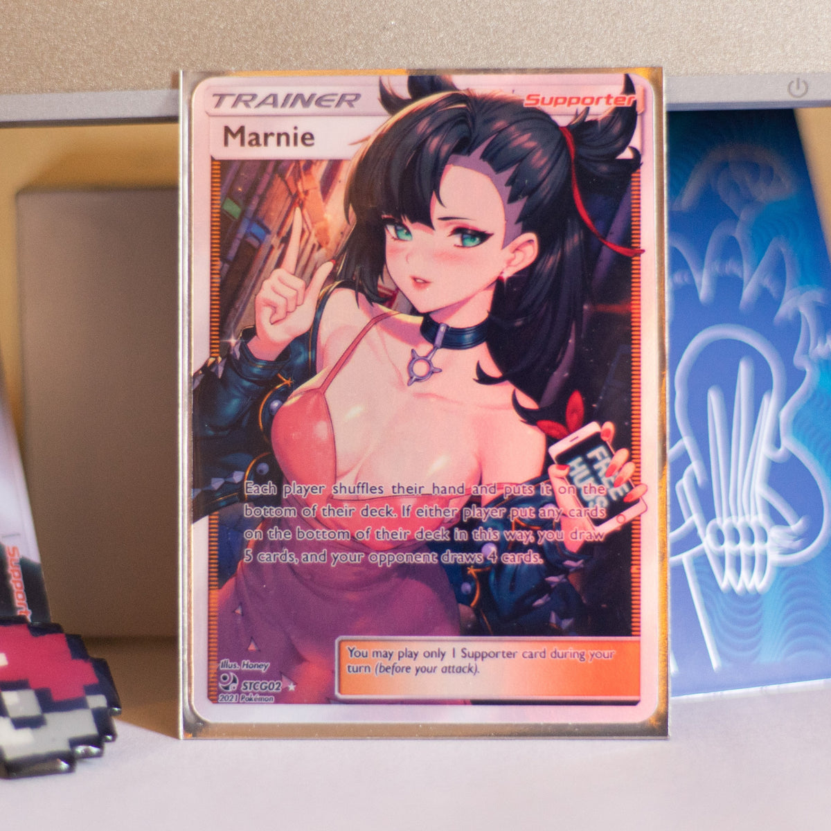 Custom Holographic Full Art Marnie Card